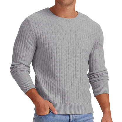 👔Minimalist & Stylish, Fall & Winter Layering – Men's Casual Crew Neck Knitted Sweater ✨