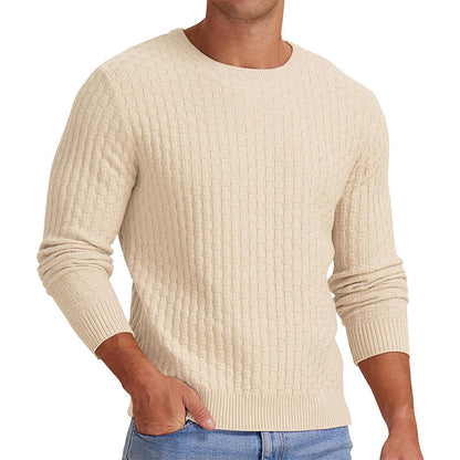 👔Minimalist & Stylish, Fall & Winter Layering – Men's Casual Crew Neck Knitted Sweater ✨