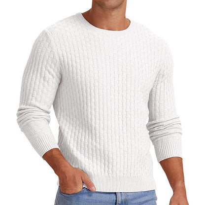 👔Minimalist & Stylish, Fall & Winter Layering – Men's Casual Crew Neck Knitted Sweater ✨