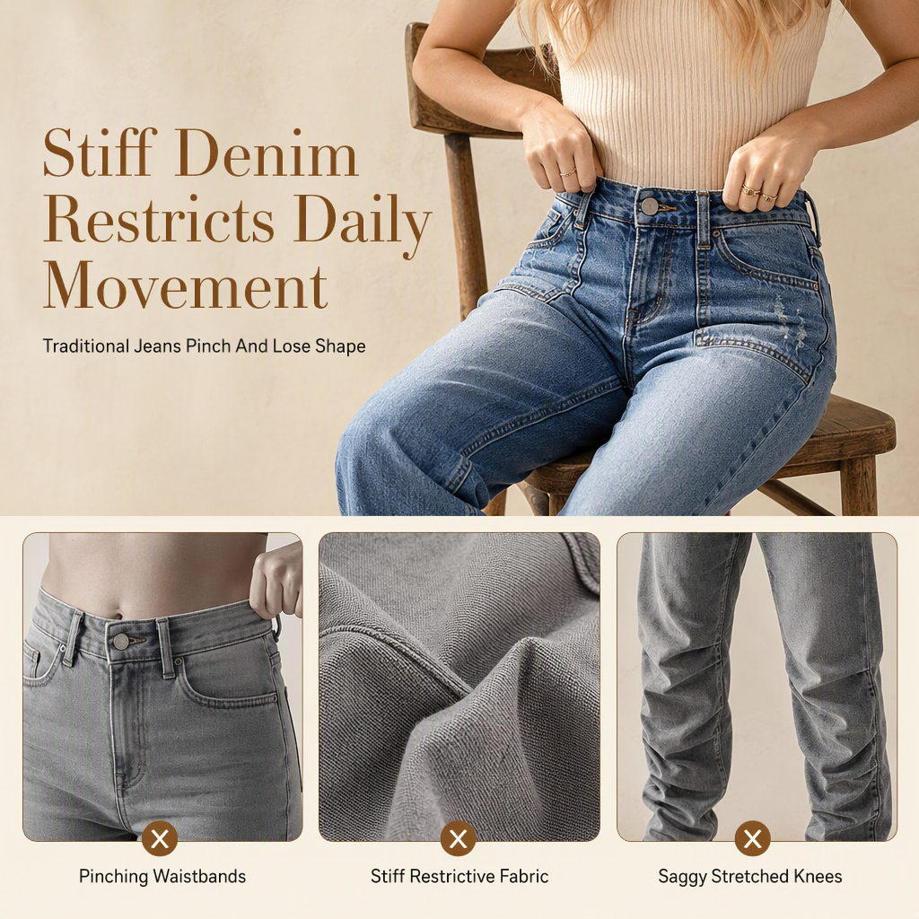 ✨Distressed Vintage, Classic Straight – Women's Retro Straight Jeans ✨