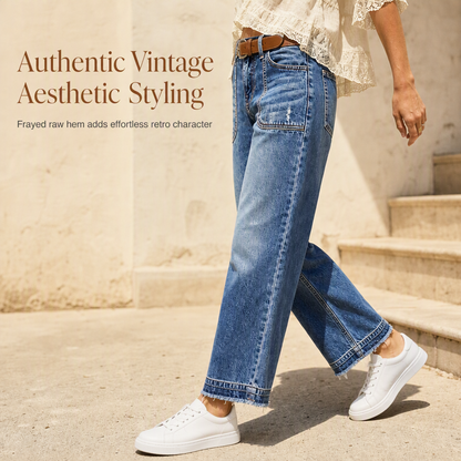 ✨Distressed Vintage, Classic Straight – Women's Retro Straight Jeans ✨