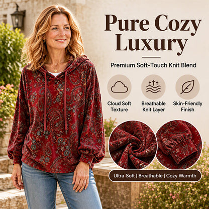 ☁️Comfortable & Casual, Everyday Versatile – Women's Paisley Print Hoodie ✨