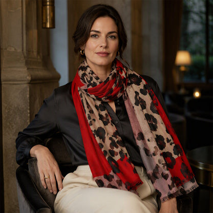 🍂Fall & Winter Warmth, Travel-Ready – Women's Leopard Shawl Scarf ✨