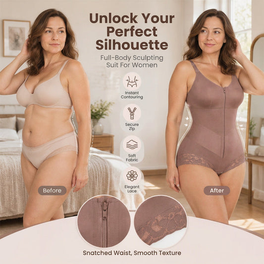 ✨Plus-Size Tummy Control, Strong Shaping – Women's Bodysuit Shapewear ✨