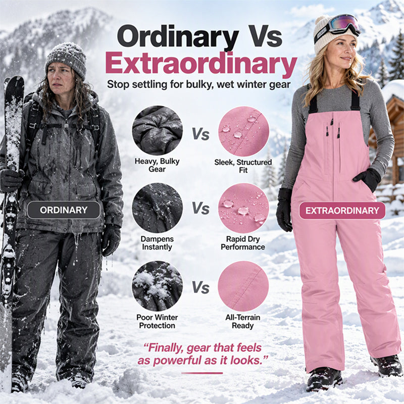 ❄️Waterproof & Snowproof, Ski Protection – Unisex Waterproof Ski Bib Pants ✨