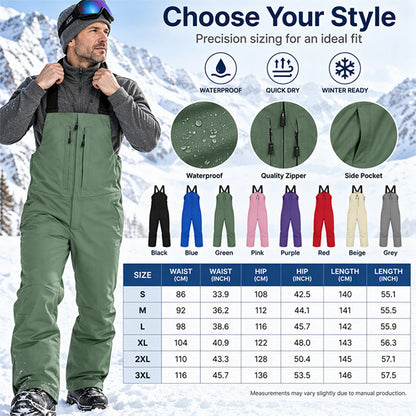 ❄️Waterproof & Snowproof, Ski Protection – Unisex Waterproof Ski Bib Pants ✨