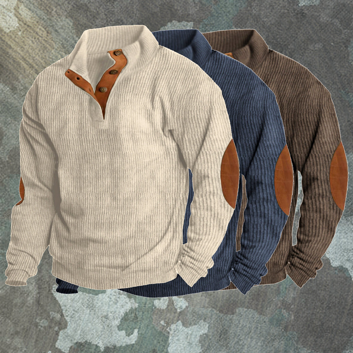 👔Plus-Size Friendly, Smart-Casual👕 Men's Cashmere Blend Long Sleeve Top – M-4XL & Fine Broadcloth