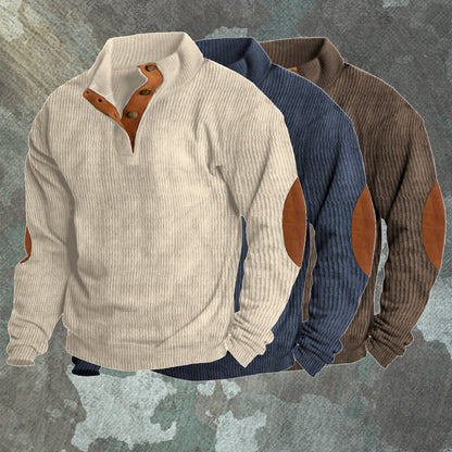 👔Plus-Size Friendly, Smart-Casual👕 Men's Cashmere Blend Long Sleeve Top – M-4XL & Fine Broadcloth