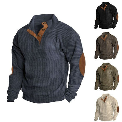 👔Plus-Size Friendly, Smart-Casual👕 Men's Cashmere Blend Long Sleeve Top – M-4XL & Fine Broadcloth