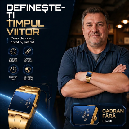 Ceas Cu Cuarț Pătrat Creativ Pentru Bărbați